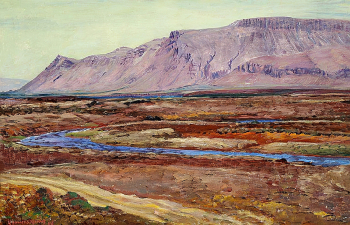 Йоуханнес Свейнссон Кьярваль. Гора Эсья. Холст, масло. 86х132. 1939. Частная коллекция.