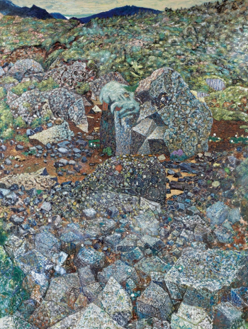 Йоуханнес Свейнссон Кьярваль. Скьяльдбрейдюр. Холст, масло. 204х154. 1962. Художественный музей Рейкьявика.