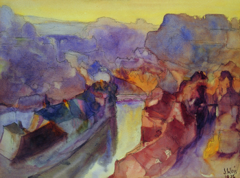 Состен Вайс. Люксембург. Бумага, акварель. 1926. Частная коллекция.