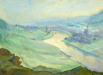 Состен Вайс. Мозель. Бумага, акварель. 1937. Городской музей истории (Люксембург).