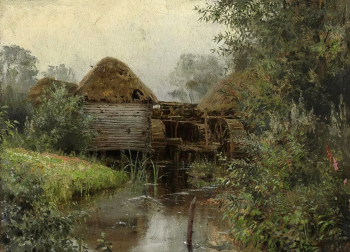 Поленов Василий Дмитриевич. Мельница. Холст, масло. 19х16,5. 1880. Екатеринбургский музей изобразительных искусств.