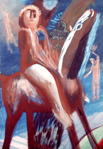 Лаврова Ирина Игоревна. Всадница. Холст, масло. 117х81,3. 1998-1999. Музейно-выставочный комплекс Новый Иерусалим.