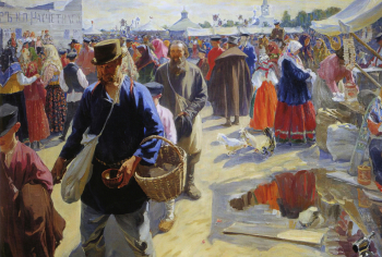 Куликов Иван Семёнович. Ярмарка в Муроме. Холст, масло. 174х276. 1910-1912. Муромский историко-художественный музей.