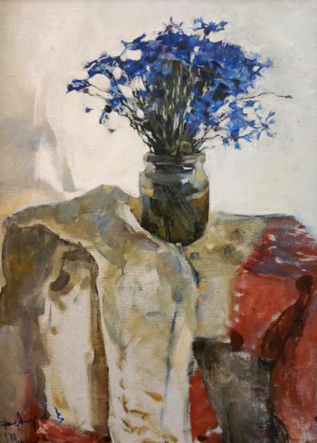 Фёдоров Виктор Кронидович. Васильки. Холст, масло. 56х41. 1973. Государственный музей изобразительных искусств Республики Татарстан.