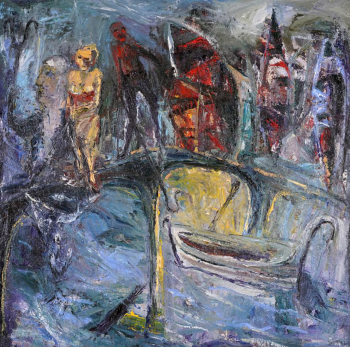 Ивонн Робертсон. Река жизни. Холст, масло. 120,5х120,7. 1991. Томский областной художественный музей.