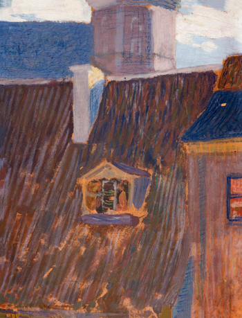 Тихомиров Александр Нилович. Крыши. Картон, масло. 34х26. 1906. Томский областной краеведческий музей имени Михаила Бонифатьевича Шатилова.