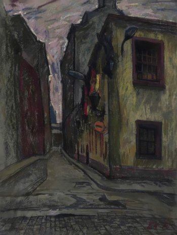 Куманьков Евгений Иванович. Лейпциг. Бумага, пастель. 63,5х48,5. 1970. Вятский художественный музей имени В.М. и А.М. Васнецовых.