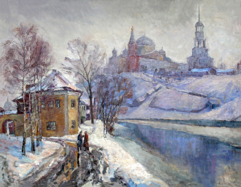 Гладун Ирина Ивановна. Торжок. Холст, масло. 80х100. 1988. Музейно-выставочный центр Забайкальского края.