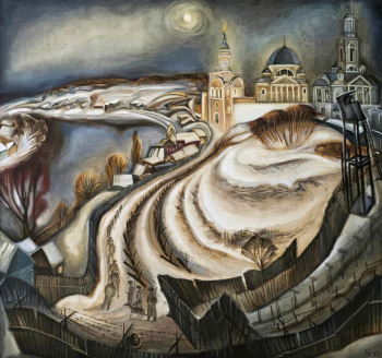 Захарова Наталья Гурьевна. Торжок. Холст, масло. 1988. Вятский художественный музей имени В.М. и А.М.Васнецовых.