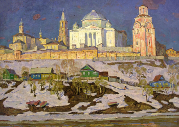 Матанцев Фёдор Прокофьевич. Торжок. Холст, масло. 70х100. 1978. Удмуртский республиканский музей изобразительных искусств.
