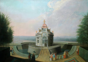 Неизвестный художник. Беседка Бельведер в усадьбе Кусково. Холст, масло. 71х98,5. 1770-е. Музей-усадьба Кусково.