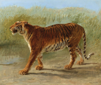 Роза Бонёр. Королевский тигр. Холст, масло. 50,2х59,7. 19 век. Частная коллекция.