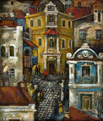 Гвимрадзе Джемал Дмитриевич. Старый Тбилиси. Холст, масло. 65х55. 1974. Самарский областной художественный музей.