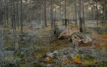 Бакшеев Василий Николаевич. Пейзаж Финляндии. Холст, масло. 27х42. 1891. Ивановский областной художественный музей.