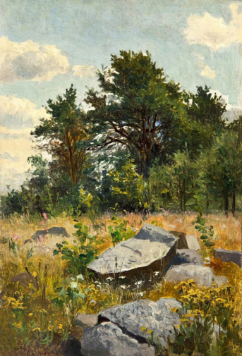 Клодт Николай Александрович. Финляндский пейзаж. Холст, масло. 26х15,5. 19 век. Томский областной художественный музей.
