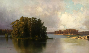 Мещерский Арсений Иванович. Вид в Финляндских шхерах. Холст, масло. 33х55. 1886. Музей изобразительных искусств Республики Карелия.