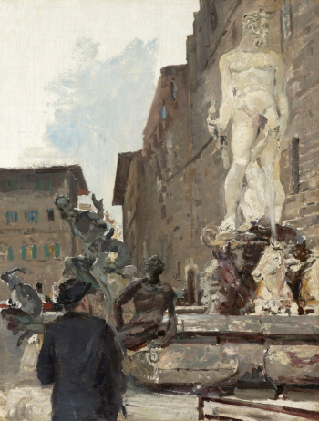 Коровин Константин Алексеевич. Савва Иванович Мамонтов во Флоренции. Холст, масло. 59,5х46. 1888. Государственная Третьяковская галерея.