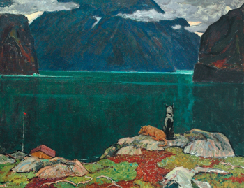 Косенков Василий Петрович. В фьордах Камчатки. Холст, масло. 134х175. 1967. Липецкий областной художественный музей.