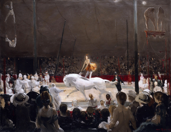 Джордж Уэсли Беллоуз. Цирк. Холст, масло. 86х111. 1912. Галерея американского искусства Аддисона.