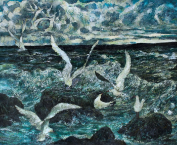 Балабаев Александр Михайлович. Шторм идёт. Холст, масло. 120х150. 1980-е. Калининградский областной музей изобразительных искусств.