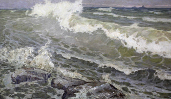 Панарин Пётр Семёнович. Море штормит. Холст, масло. 100х150. 1982. Картинная галерея имени В.В.Тихонова.