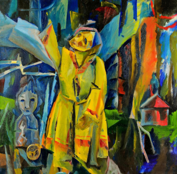 Михеев Александр Иванович. Шаман. Холст, масло. 90х90. 1990-1995. Нижневартовский краеведческий музей имени Тимофея Дмитриевича Шуваева.