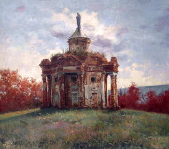 Козьмин Михаил Иванович (1879-1955). Масонский храм в Винновской роще. Холст, масло. 60х69,5. 1951. Ульяновский областной художественный музей.