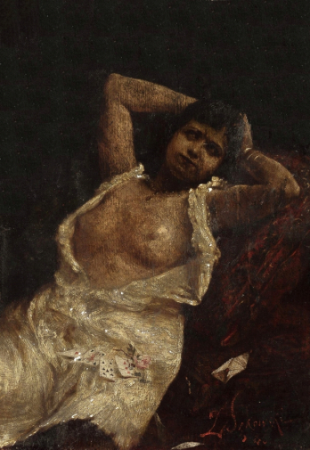 Збигнев Сенковский. Каббала говорит правду? Доска, масло. 23,5х16,5. 1885. Национальный музей (Варшава).
