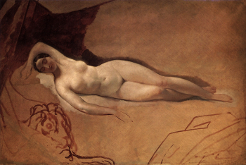 Брюллов Карл Павлович. Спящая Юнона. Холст, масло. 163х239. 1840-е. Государственная Третьяковская галерея.