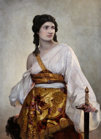 Карл Август Ридль. Юдифь с головой Олоферна. Холст, масло. 117х88,5. 1850. Ростовский областной музей изобразительных искусств.