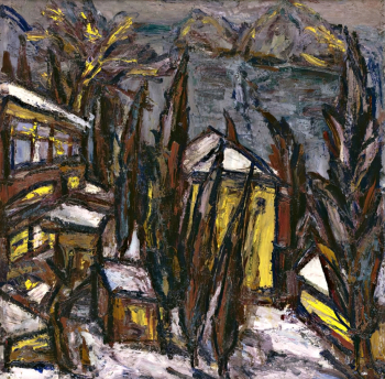 Камелин Юрий Викторович. Зимний Артек. Холст, масло. 100х100. 2004. Московский музей современного искусства.