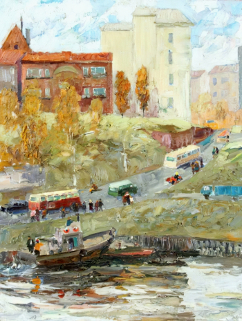 Балабаев Александр Михайлович. Калининградский пейзаж. Холст, масло. 71х56. 1970-е. Калининградский областной музей изобразительных искусств.