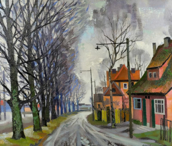 Видинеев Владимир Николаевич. Окраина Калининграда. Холст, масло. 58х68. 1994. Нижневартовский краеведческий музей имени Тимофея Дмитриевича Шуваева.