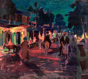 Григорьев Николай Михайлович. Ночь (В Самарканде). Холст, масло. 70х80. Первая половина 20 века. Калужский музей изобразительных искусств.