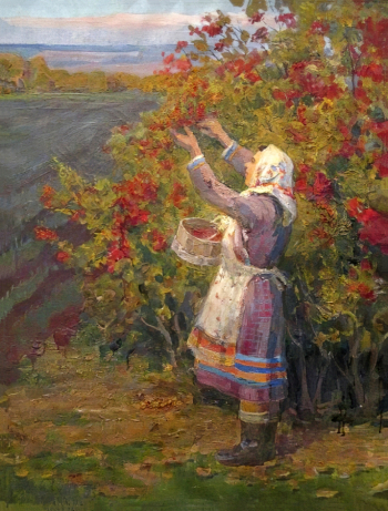 Семёнов Пётр Садофьевич. Калина. Холст, масло. 85х65. 1991. Удмуртский республиканский музей изобразительных искусств.