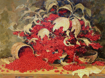 Федотов Юрий Иванович. Калина вызрела. Холст, масло. 45х60. 2003-2004. Всероссийский мемориальный музей-заповедник В.М.Шукшина.
