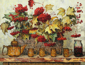 Шебеко Кирилл Иванович. Калина красная. Холст, масло. 70х90. 1977. Приморская государственная картинная галерея.