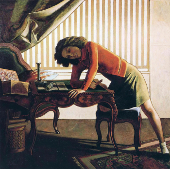 Бальтюс. Расклад. Холст, масло. 161х163. 1943. Чикагский институт искусств.