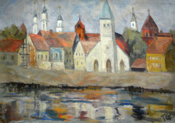Старженецкая Тамара Георгиевна. Каунас. Холст, масло. 52,5х74,5. 1993-1994. Музей истории и культуры Воткинска.