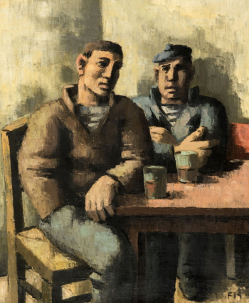 Франс Мазерель. Трое пьющих в кабаре. Холст, масло. 72,6х59,7. 1928. Частное собрание.