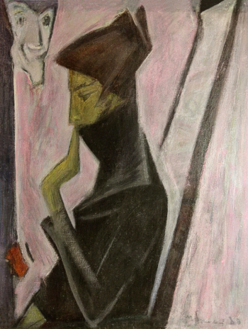Аникеев Михаил Корнеевич. Актриса и маска. Холст, масло. 91х70. 1980. Картинная галерея (Балашиха).