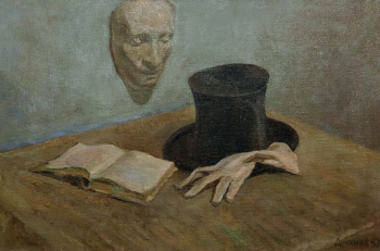 Дуниман Михаил Давыдович. Посмертная маска А.С.Пушкина. Холст, масло. 47х70. 1967. Калининградский областной музей изобразительных искусств.