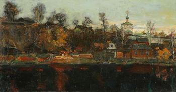 Балахничёв Геннадий Иванович. Старая Вятка. Холст, масло. 60х100. 1996. Вятский художественный музей имени В.М. и А.М. Васнецовых.