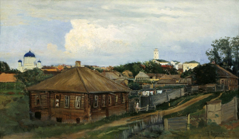 Хохряков Николай Николаевич. Вятка. Холст, масло. 44х76. 1880-е. Государственная Третьяковская галерея.