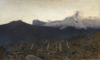 Левитан Исаак Ильич. Татарское кладбище в Крыму. Холст, масло. 45х75. 1886. Государственная Третьяковская галерея.