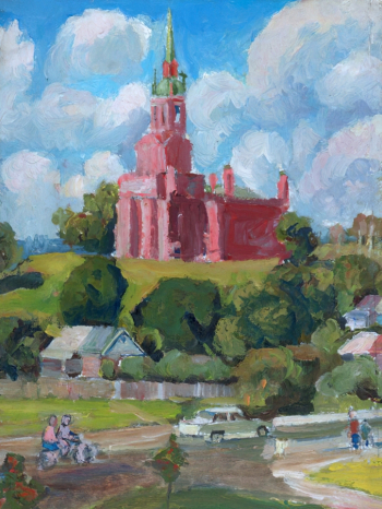 Волчков Александр Иванович. Можайск, этюд. Картон, масло. 24,5х34. 1970-е. Раменский историко-художественный музей.