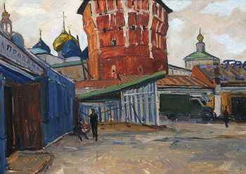 Жданов Юрий Тимофеевич. Загорск. Картон, масло. 50х68,5. 1962. Пермская государственная художественная галерея.