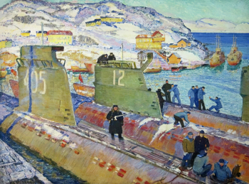 Ездаков Василий Дмитриевич. Северное Солнышко. Холст, темпера. 110х140. 1965. Удмуртский республиканский музей изобразительных искусств.
