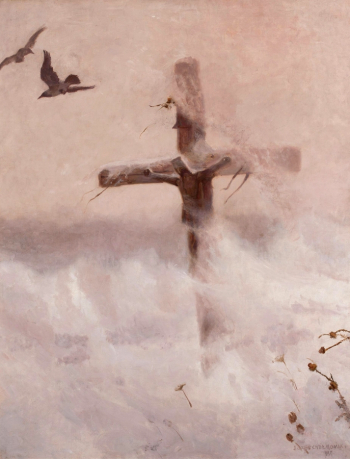 Юзеф Хелмоньский. Крест в метель. Холст, масло. 137х106. 1907. Национальный музей (Варшава).