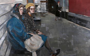 Кильпе Генрих Эдуардович. В метро. Холст, масло. 80х130. 1963. Государственный музей истории Санкт-Петербурга.